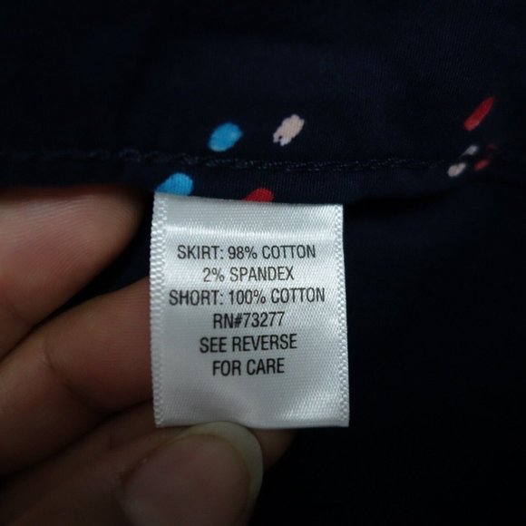 Croft & Barrow Skort Skirt Women's Size 14 Multicolor Regular Fit Cotton Stretch - Picture 6 of 9